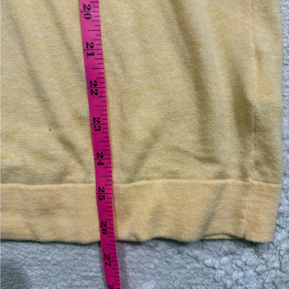 J.Crew Teddie Crewneck‎ Sweater XXL Yellow 100% Cotton Long Sleeve NWT - Picture 5 of 6